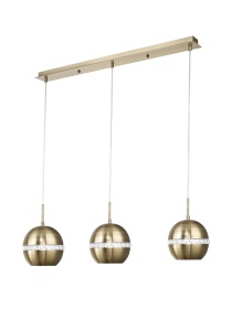 Andrea Antique Brass Crystal Ceiling Lights Diyas Multiple Crystal Pendants